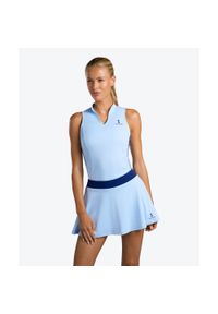 NORDICDOTS - Damska koszulka Elegance Tennis/Padel. Typ kołnierza: dekolt w kształcie V. Kolor: niebieski. Materiał: elastan, nylon. Sport: fitness #1
