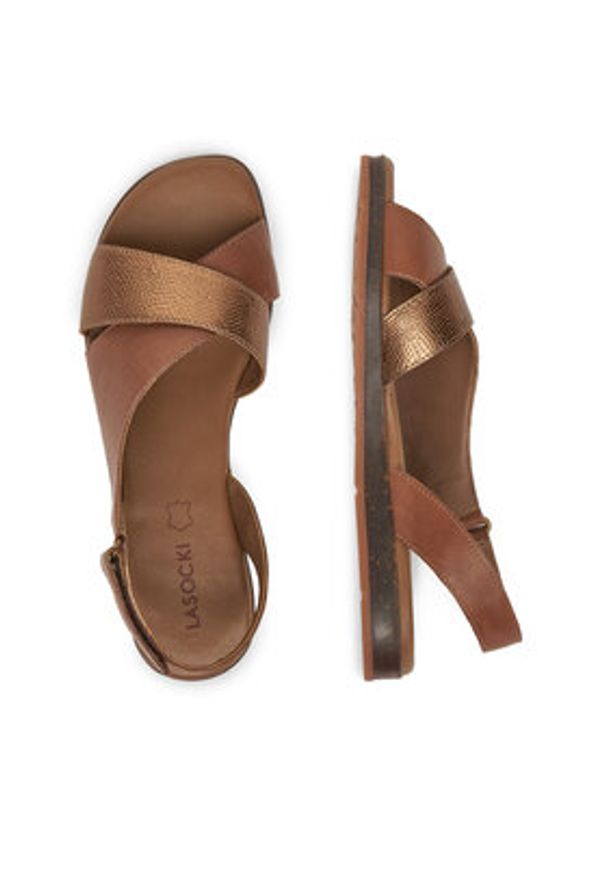Lasocki Sandały WI16-740A-01L Brązowy. Kolor: brązowy. Materiał: skóra