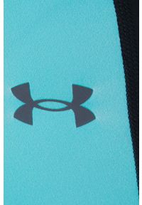 Under Armour legginsy do biegania SpeedPocket damskie kolor czarny wzorzyste. Kolor: czarny. Materiał: materiał, skóra, dzianina. Sport: fitness