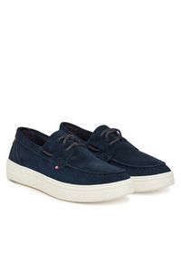 TOMMY HILFIGER - Tommy Hilfiger Półbuty Modern Light Hybrid Suede Boat S FM0FM05352 Granatowy. Kolor: niebieski. Materiał: zamsz, skóra #4