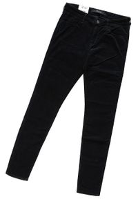 Wrangler - WRANGLER SKINNY BLACK W28KPJ100. Materiał: sztruks #3