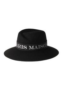 MAISON MICHEL PARIS - Czarny kapelusz Virginie. Kolor: czarny. Materiał: materiał. Wzór: aplikacja #2