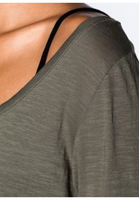 bonprix - Bawełniana bluzka z długim rękawem. Kolor: zielony. Materiał: bawełna. Długość rękawa: długi rękaw. Długość: długie #3