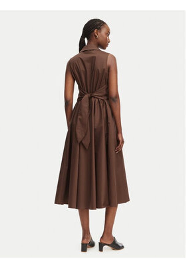 Fracomina Sukienka codzienna FS26SD2010W40201 Brązowy Regular Fit. Okazja: na co dzień. Kolor: brązowy. Materiał: syntetyk, bawełna. Typ sukienki: proste. Styl: casual