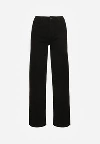 Renee - Czarne Jeansy High Waist z Szeroką Nogawką Riloresa. Okazja: na spacer, na co dzień. Stan: podwyższony. Kolor: czarny. Styl: casual, klasyczny, wizytowy #5