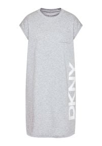 DKNY Sukienka dzianinowa P0RD1B2J Szary Regular Fit. Kolor: szary. Materiał: bawełna, syntetyk, dzianina #5