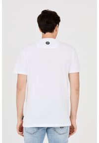 Philipp Plein - PHILIPP PLEIN T-shirt męski biały z dużym logo, Rozmiar XXL. Kolor: biały