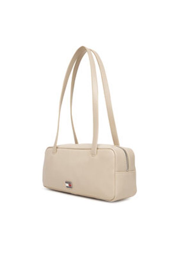 Tommy Jeans Torebka Tjw City Shoulder Bag AW0AW18075 Beżowy. Kolor: beżowy. Materiał: skórzane