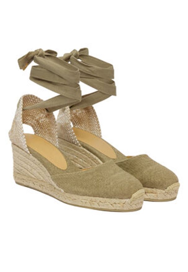 Castañer Espadryle Carina 21644 Zielony. Kolor: zielony. Materiał: materiał