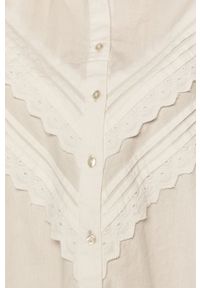 Jacqueline de Yong - Sukienka. Kolor: biały. Materiał: tkanina, bawełna. Wzór: gładki. Typ sukienki: rozkloszowane #2