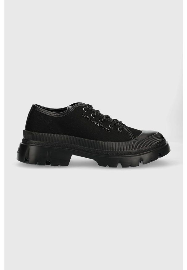 Karl Lagerfeld tenisówki TREKKA MENS KL25211 kolor czarny. Kolor: czarny. Materiał: guma