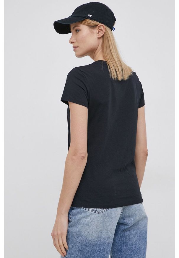 Levi's® - Levi's T-shirt bawełniany kolor czarny. Okazja: na co dzień, na spotkanie biznesowe. Kolor: czarny. Materiał: bawełna. Wzór: nadruk. Styl: biznesowy, casual