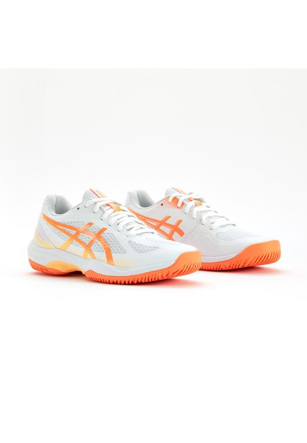 Asics - Chaussures pour Sport d'intérieur Femme, Gel Court Hunter 4 Blanc orange. Materiał: mesh, materiał