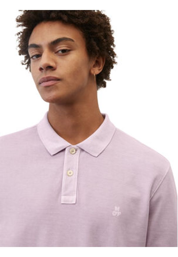 Marc O'Polo Polo 322226653000 Fioletowy Regular Fit. Typ kołnierza: polo. Kolor: fioletowy. Materiał: bawełna