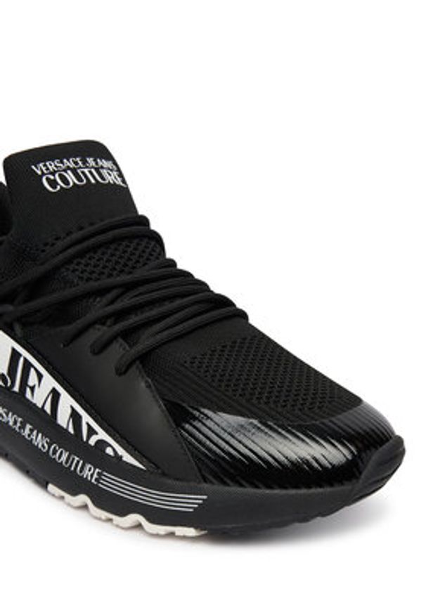 Versace Jeans Couture Sneakersy 80YA3SA3 Czarny. Kolor: czarny. Materiał: materiał