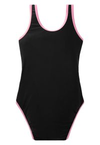 Kostium kąpielowy dziewczęcy bonprix czarno-jasnoróżowy. Kolor: czarny #2