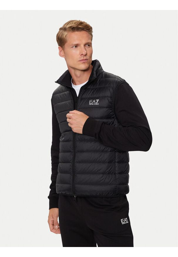 EA7 Emporio Armani Bezrękawnik 8NPQ06 PNGPZ 1200 Czarny Regular Fit. Kolor: czarny. Materiał: syntetyk. Długość rękawa: bez rękawów