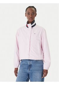 Tommy Jeans Kurtka przejściowa Essential DW0DW20439 Różowy Regular Fit. Kolor: różowy. Materiał: syntetyk #1