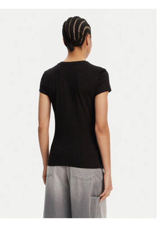 Armani Exchange T-Shirt XW000529 AF10356 UC001 Czarny Slim Fit. Kolor: czarny. Materiał: bawełna