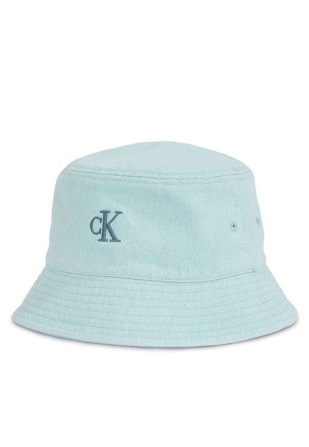 Kapelusz Calvin Klein. Kolor: niebieski. Materiał: denim