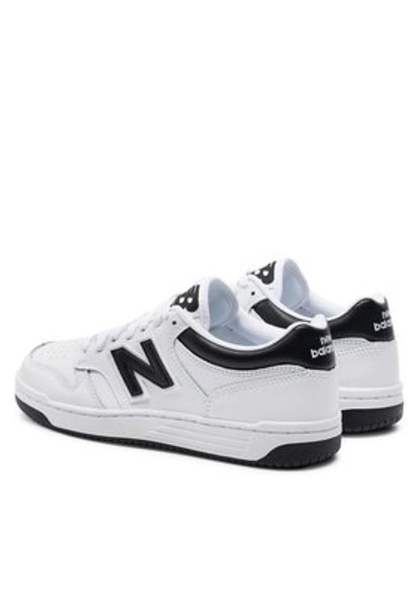 New Balance Sneakersy BB480LBK Biały. Kolor: biały. Materiał: skóra
