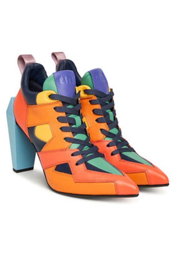 United Nude Półbuty Gem Sneaker Hi 1096392116 Pomarańczowy. Kolor: pomarańczowy. Materiał: skóra