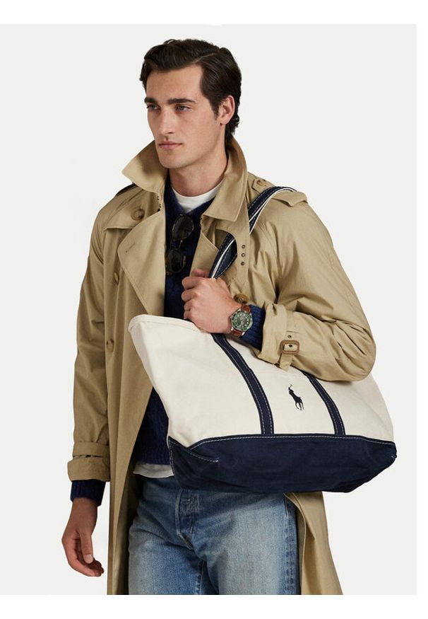 Polo Ralph Lauren Torebka 405P02124001 Kremowy. Kolor: kremowy. Materiał: materiał