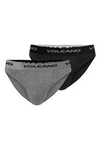 Volcano - Slipy męskie U-ROBUST. Materiał: bawełna, materiał. Wzór: melanż, napisy #1