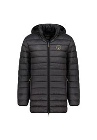 Kurtka męska Geographical Norway AMIGOMAP LONG HOOD DB BLACK MEN 233 BLACK. Kolor: czarny. Materiał: poliester. Sport: turystyka piesza #1