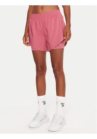 Reebok Szorty sportowe RK25186CCW Różowy Slim Fit. Kolor: różowy. Materiał: syntetyk