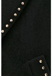 Liu Jo Płaszcz wełniany kolor czarny przejściowy. Okazja: na co dzień. Kolor: czarny. Materiał: wełna. Styl: casual #5