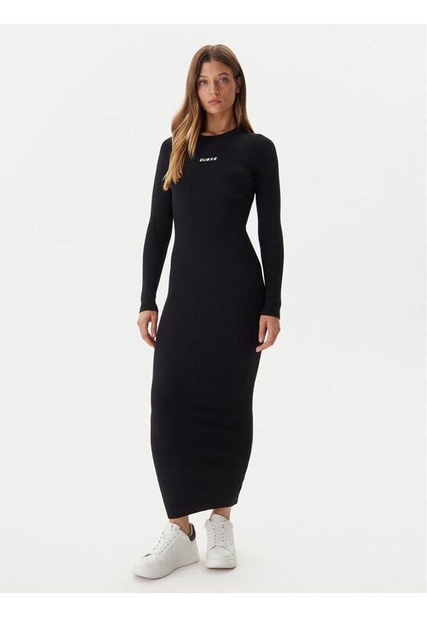 Guess Sukienka dzianinowa V5BK02 Z3JD2 Czarny Slim Fit. Kolor: czarny. Materiał: syntetyk