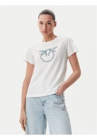 Pinko - PINKO T-Shirt Quentin 100535 A2G7 Biały Regular Fit. Kolor: biały. Materiał: bawełna