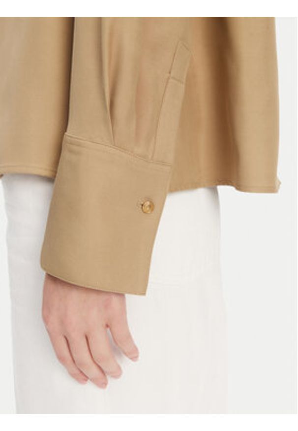 TOMMY HILFIGER - Tommy Hilfiger Bluzka WW0WW44049 Beżowy Regular Fit. Kolor: beżowy. Materiał: wiskoza