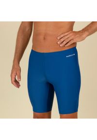 NABAIJI - Spodenki pływackie Jammer męskie Nabaiji 100 Basic. Kolor: niebieski. Materiał: materiał, poliester, elastan