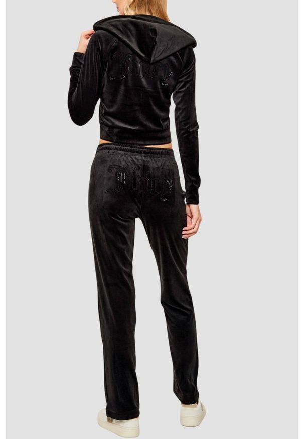 Juicy Couture - JUICY COUTURE Czarna bluza Madison Outline, Rozmiar L. Kolor: czarny
