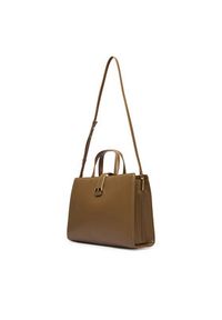 TOMMY HILFIGER - Tommy Hilfiger Torebka Th Heritage Satchel AW0AW18287 Brązowy. Kolor: brązowy. Materiał: skórzane #3