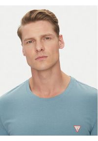 Guess T-Shirt M2YI24 J1314 Niebieski Slim Fit. Kolor: niebieski. Materiał: bawełna #4