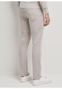 Ochnik - Beżowe spodnie męskie. Kolor: beżowy. Materiał: bawełna #2