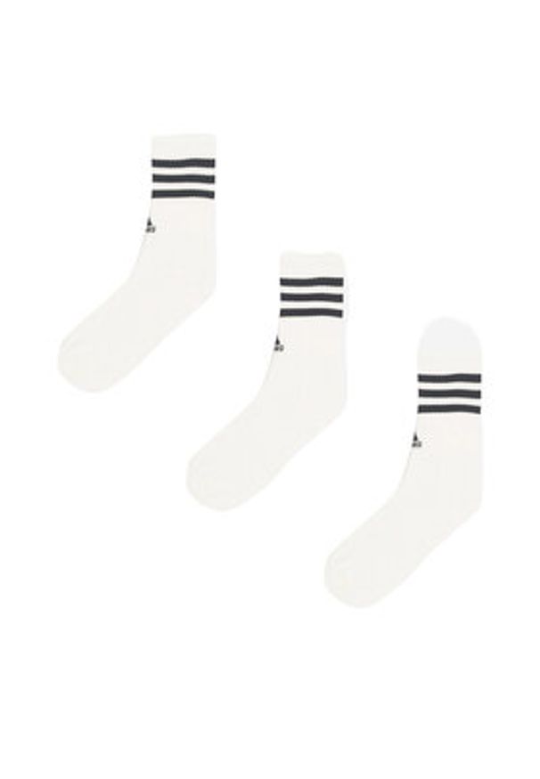 Adidas - adidas Skarpety HT3458 3-PACK Biały. Kolor: biały. Materiał: syntetyk