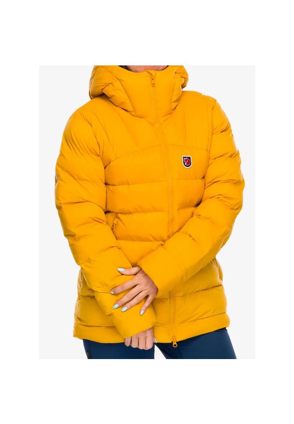 Fjällräven - Kurtka ocieplana damska Fjallraven Expedition Mid Winter Jacket. Kolor: żółty. Sport: turystyka piesza