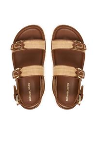 MICHAEL Michael Kors Sandały Nia Flat 40S6NIFS1D Beżowy. Kolor: beżowy. Materiał: materiał #2