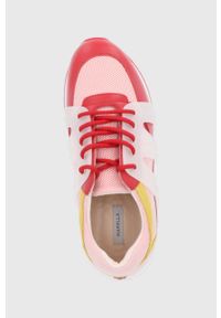 Marella buty kolor czerwony. Nosek buta: okrągły. Zapięcie: sznurówki. Kolor: czerwony. Materiał: skóra, guma. Obcas: na platformie #5