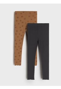 Sinsay - Legginsy 2 pack - wielobarwny. Materiał: prążkowany, materiał. Sezon: jesień