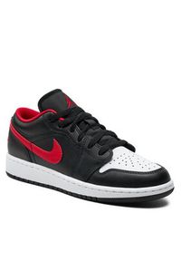 Nike Sneakersy Jordan 1 Low (GS) 553560 063 Czarny. Kolor: czarny. Materiał: skóra