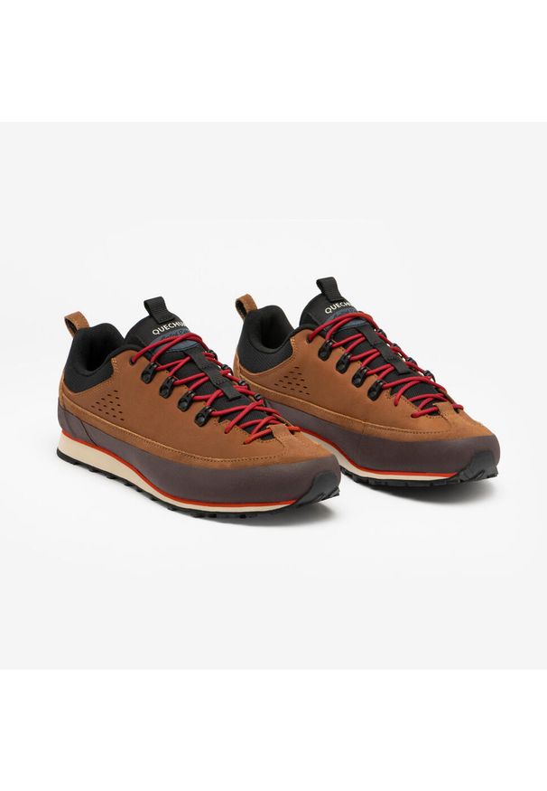 quechua - Buty turystyczne męskie Arpenaz 500 Revival Heritage. Kolor: wielokolorowy, czarny, brązowy. Materiał: kauczuk. Wzór: gładki