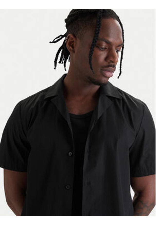Hugo - HUGO Koszula Ellino 50560584 Czarny Relaxed Fit. Kolor: czarny. Materiał: bawełna