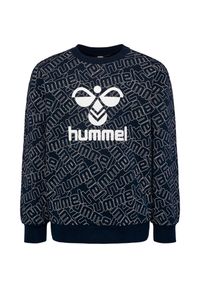 Bluza dziecięca Hummel Carson. Kolor: niebieski. Materiał: materiał. Wzór: nadruk