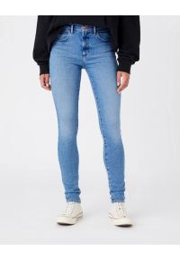 Wrangler - WRANGLER HIGH RISE SKINNY DAMSKIE SPODNIE JEANSOWE JEANSY RIVER W27H4741G