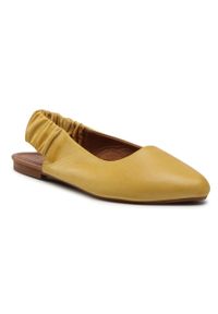 Sandały Badura B4029-69 Żółty. Kolor: żółty. Materiał: skóra